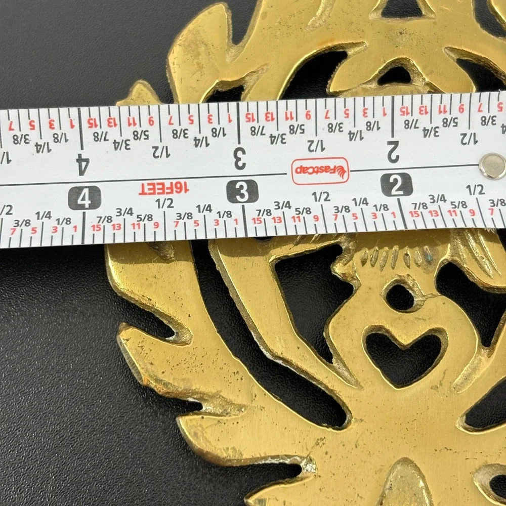 Unbranded Eagle Brass Trivet 8in Gold American Vintage Kitchen Home Decor Wreath